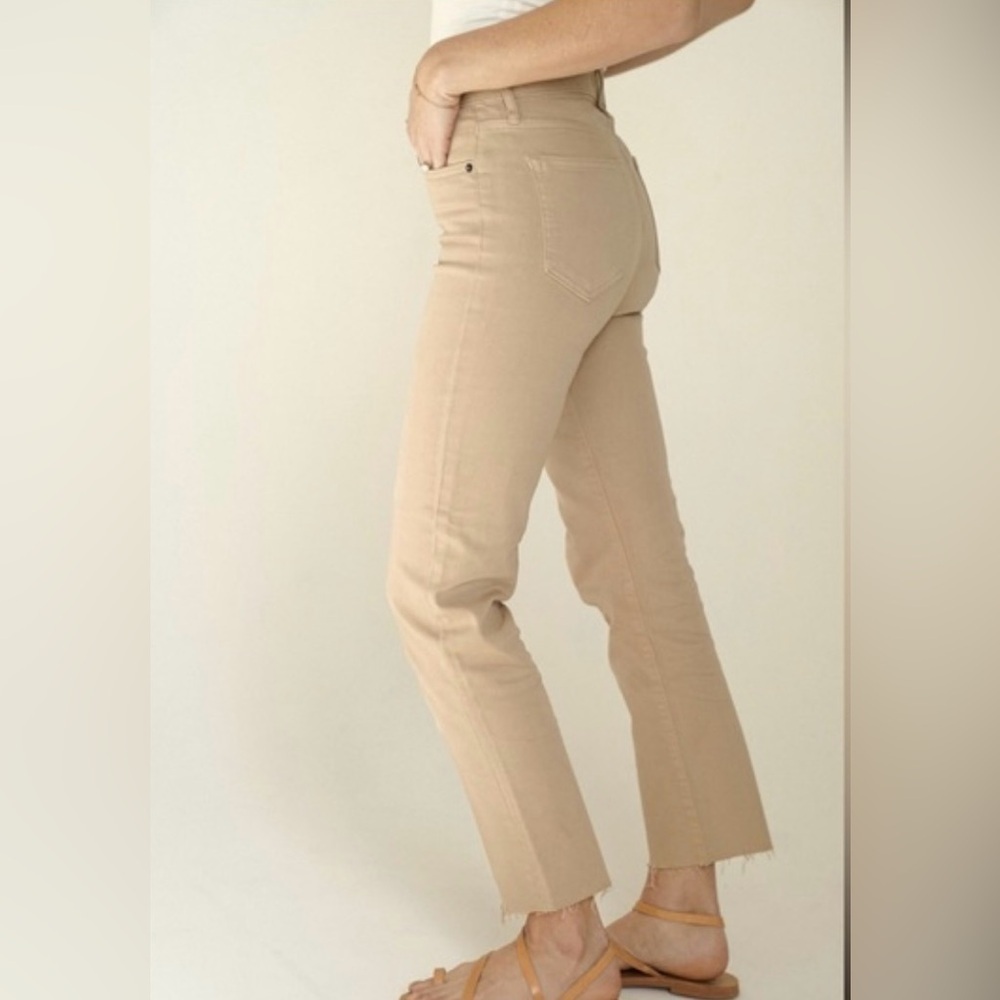 CARLY -Jean Los Angeles Cropped Tan Pants 👖
